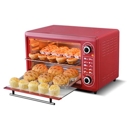 家用48l大容量电烤箱厂家直供商用全自动烤面包机蛋糕机烘焙箱